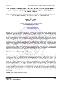 analisis penerapan target costing dan activity-based costing