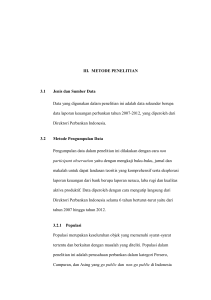 III. METODE PENELITIAN 3.1 Jenis dan Sumber Data Data yang