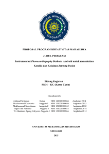 PROPOSAL PROGRAM KREATIVITAS MAHASISWA