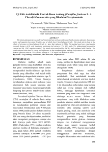 Uji Efek Antidiabetik Ekstrak Daun Andong (Cordyline fruticosa L. A.