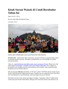 Kisah Suram Waisak di Candi Borobudur Tahun Ini