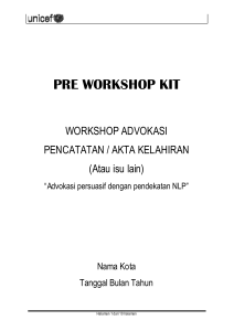 pre workshop kit