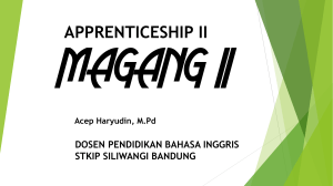 apprenticeship ii - Acep Haryudin