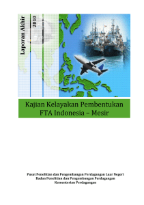 Kajian Kelayakan Pembentukan FTA Indonesia – Mesir