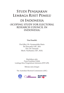 studi penjajakan lembaga riset pemilu di indonesia