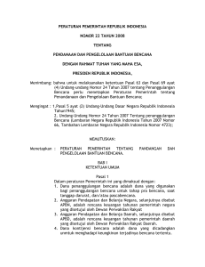 peraturan pemerintah republik indonesia nomor 22 tahun