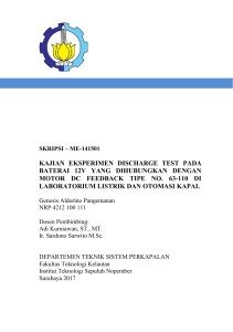 kajian eksperimen discharge test pada baterai 12v yang