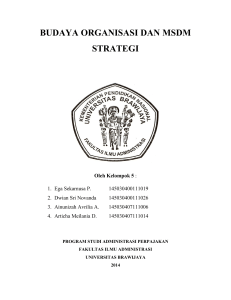 budaya organisasi dan msdm strategi
