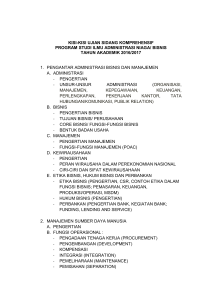 kisi-kisi ujian sidang komprehensif program studi ilmu