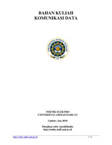 bahan kuliah komunikasi data - UAD