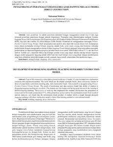 pengembangan perangkat strategi belajar mappingmelalui model