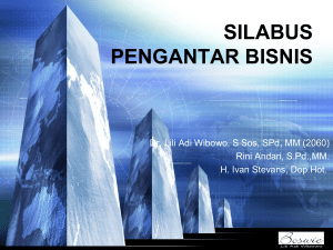 SILABUS PENGANTAR BISNIS