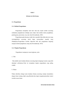 BAB 2 TINJAUAN PUSTAKA 2.1. Pengetahuan 2.1.1 Definisi