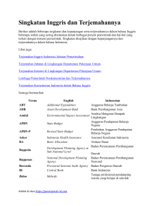 Singkatan Inggris dan Terjemahannya