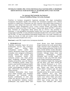 penerapan model pbl untuk meningkatkan keterampilan berpikir