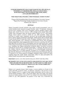 studi retrospektif pada pasien positif malaria dengan pemeriksaan