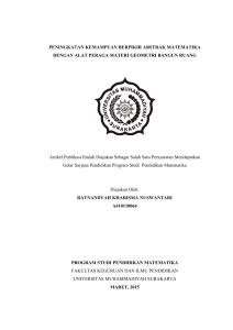 PENINGKATAN KEMAMPUAN BERPIKIR ABSTRAK MATEMATIKA