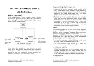 a/d, d/a converter assembly user`s manual