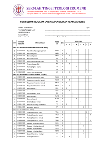 SEKOLAH TINGGI TEOLOGI EKUMENE