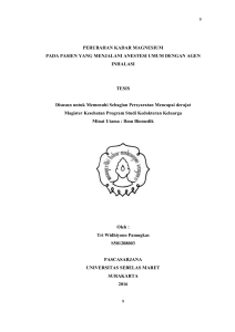 9 PERUBAHAN KADAR MAGNESIUM PADA PASIEN YANG