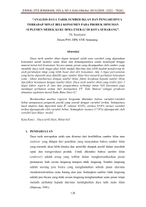 JURNAL STIE SEMARANG, VOL 6, NO 3, Edisi Oktober 2014 (ISSN
