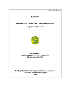 LAPORAN Identifikasi dan Analisis Value Chain pada Usaha