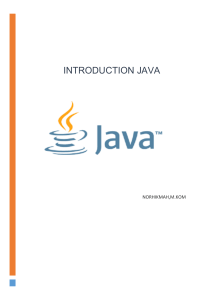 Introduction java - E