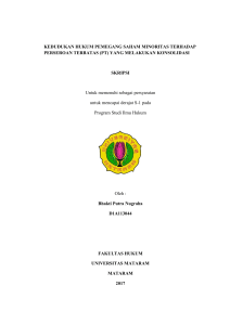 YANG MELAKUKAN KONSOLIDASI SKRIPSI Untuk memenuhi seba