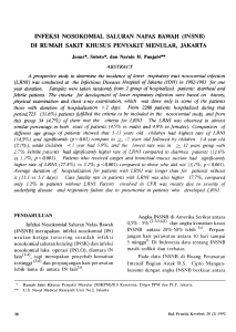 infeksi nosokomial saluran nafas bawah (insnb) di rumam