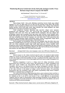 Monitoring Besaran Listrik dari Jarak Jauh pada Jaringan Listrik 3