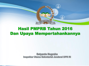 Hasil Penilaian PMPRB 2016