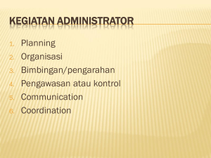 kegiatan administrator - Administrasi Pendidikan