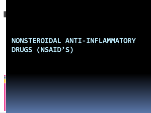 Nonsteroidal Anti-Inflammatory Drugs