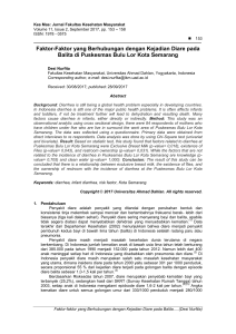 Faktor-Faktor yang Berhubungan dengan Kejadian Diare pada