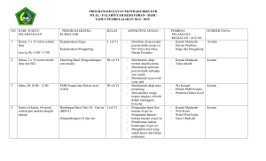 PROGRAM KEGIATAN EKSTRAKURIKULER MI AL