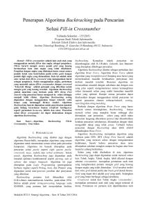 Penerapan Algoritma Backtracking pada Pencarian Solusi Fill