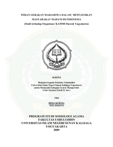 program studi sosiologi agama fakultas ushuluddin universitas islam