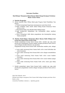 Instrumen Penelitian Hasil Belajar Manajemen