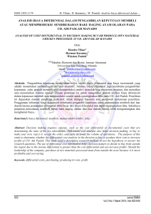 analisis biaya diferensial dalam pengambilan keputusan membeli