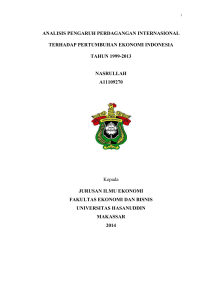 ANALISIS PENGARUH PERDAGANGAN INTERNASIONAL