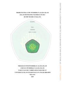 PROBLEMATIKA GURU PENDIDIKAN AGAMA ISLAM DALAM