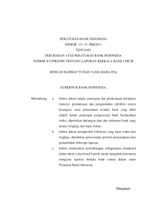 19 /pbi/2011 tentang perubahan atas peraturan bank indonesia