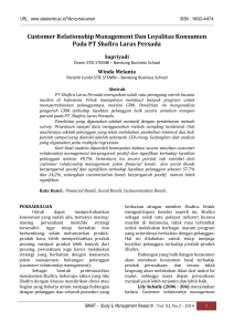 Customer Relationship Management Dan Loyalitas