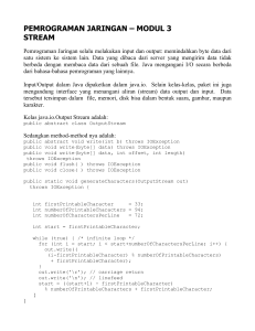 pemrograman jaringan – modul 3 stream