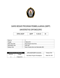 garis besar program pembelajaran (gbpp) universitas