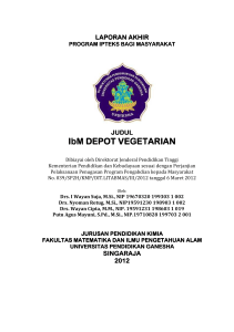 Drs. I Wayan Suja, M.Si_IbM Depot Vegetarian