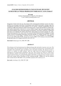 analisis keekonomian enhanced oil recovery sumur