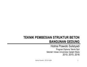 teknik pembesian struktur beton bangunan gedung