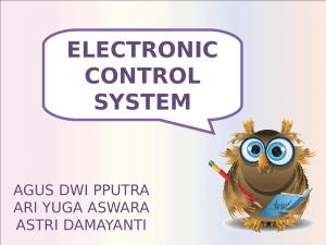 ELECTRONIC CONTROL SYSTEM