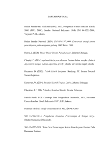 DAFTAR PUSTAKA Badan Standarisasi Nasional (BSN), 2000